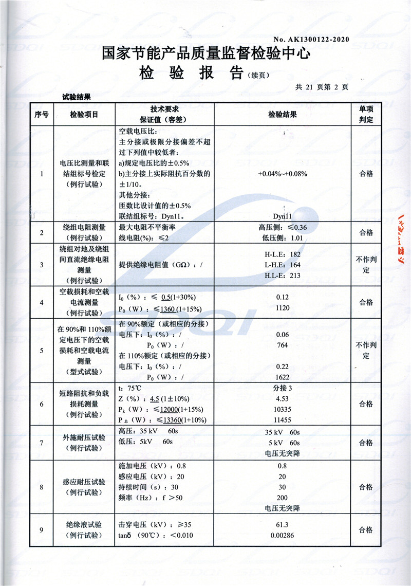高低压试验报告-S11-1250丰台丰台丰台油浸式变压器-2.jpg